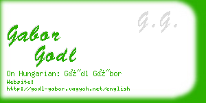 gabor godl business card